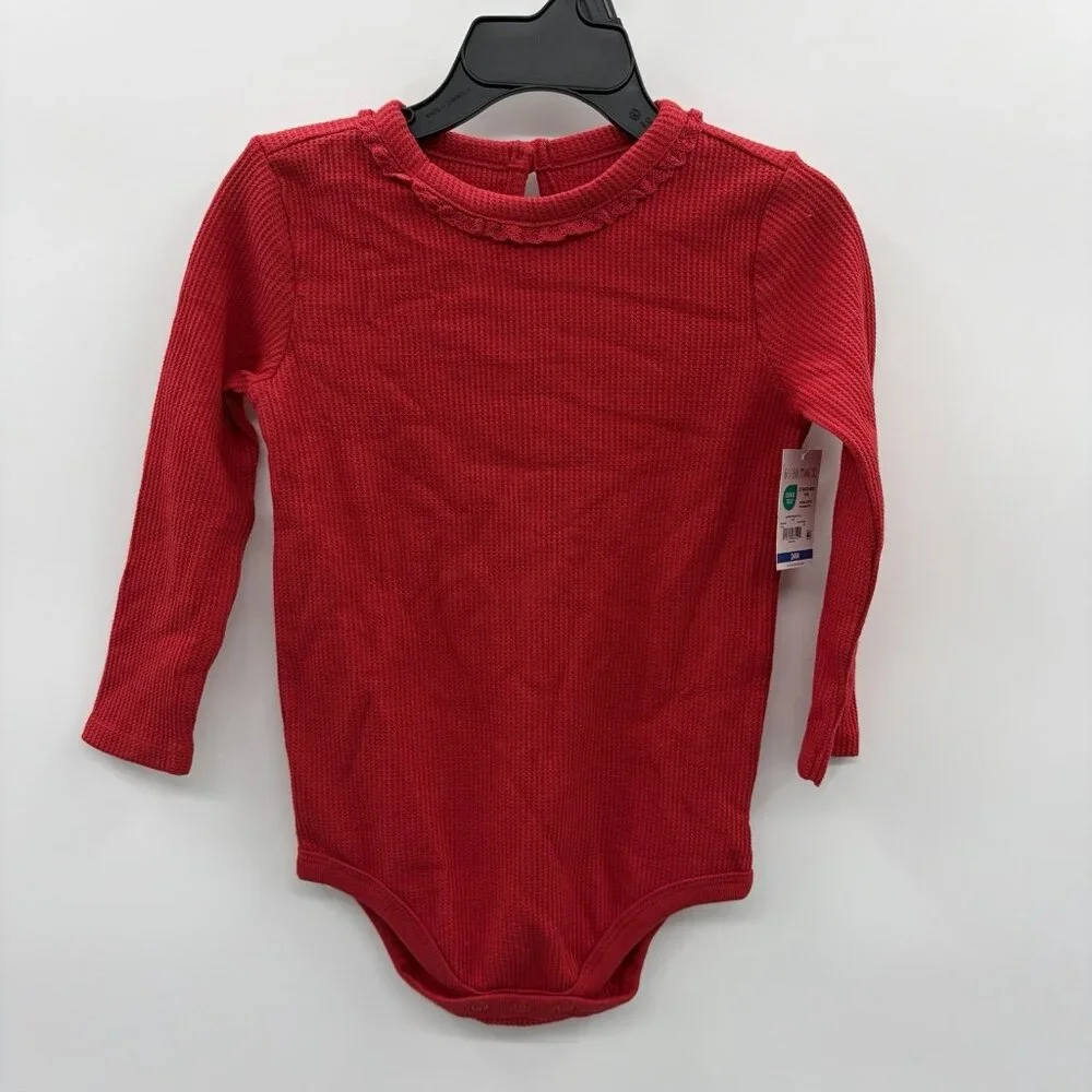 Garanimals Baby Girls 24 Months‎ Long Sleeve Thermal Waffle Knit Bodysuit 1305